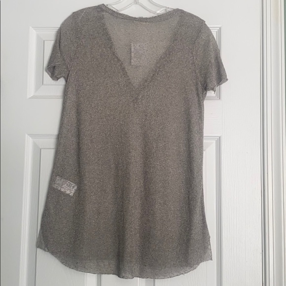 Anthropologie, Sheer short sleeve, v neck - Picture 3 of 4